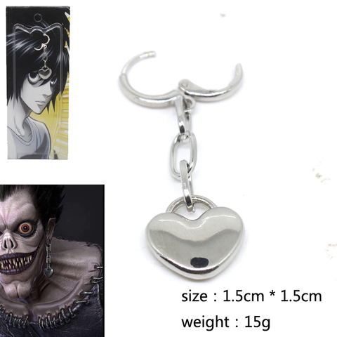 Pendientes de Anime japonés Death Note Ryuk 1:1, accesorios de aleación, pendientes no corriente, regalo de colección de joyería ► Foto 1/5