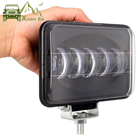 Luz Led de trabajo cuadrada para remolque, Faro de 6 pulgadas con lente 6D, 4WD, ATV, SUV, UTV, camiones, 4x4, luces de conducción todoterreno ► Foto 1/6