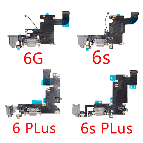 Conector de puerto de carga para iPhone 6G 6 Plus 6S Plus, conector de Audio para auriculares y micrófono, Cable flexible de repuesto ► Foto 1/5