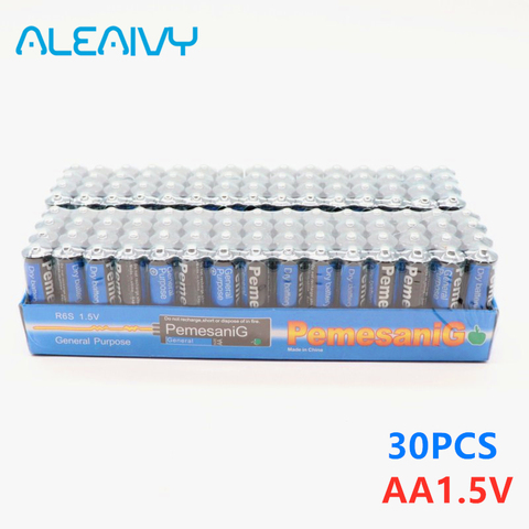 Batería seca alcalina desechable pila AA 1,5 V, apta para cámara, calculadora, despertador, ratón, mando a distancia, 30 Uds. ► Foto 1/5