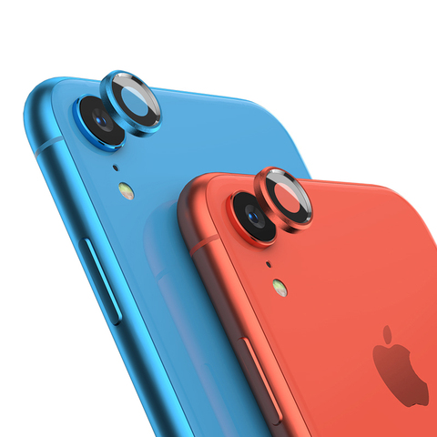 Protector de pantalla de lente de cámara trasera para iPhone XR 6D, película de vidrio templado + lente trasera de Metal, anillo de protección, funda, accesorios ► Foto 1/6