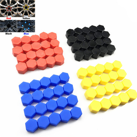 Tapas de 20 piezas para rueda de coche, tapas de pernos de 17mm, 19mm, 21mm, color negro, de silicona, protectores del cubo para rueda automática, cubierta antioxidante con estilo ► Foto 1/6