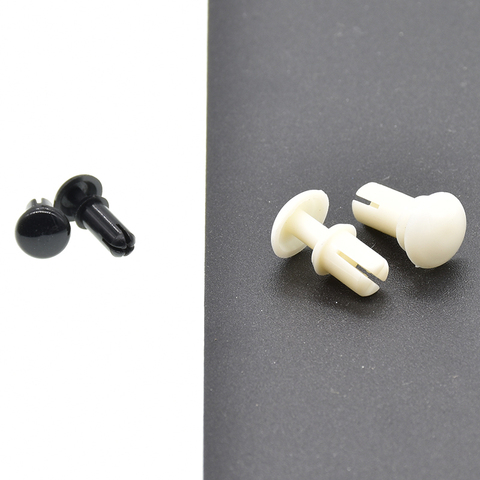 Remache de nailon blanco para todos los coches, conjunto con rizador, 4mm, 5mm, 50 Uds. ► Foto 1/6