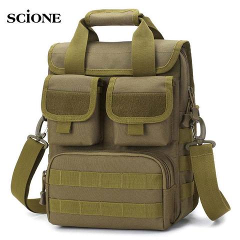 Bolsa táctica militar para hombre, bolsas de mensajero Molle, impermeable, de camuflaje, para hombre, con un solo cinturón, bolsos para exteriores XA746WA ► Foto 1/6