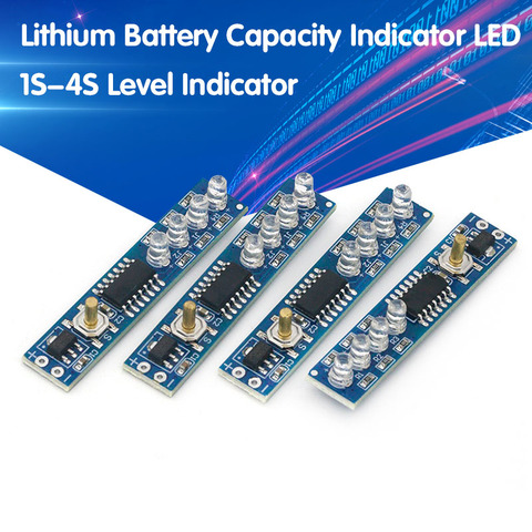 Indicador de capacidad de batería de litio 4S, indicador de nivel de energía para batería de litio 18650, 1S/2S/3S/tablero de pantalla LED ► Foto 1/6