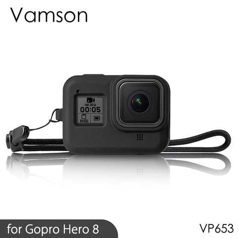 Vamso-funda protectora de silicona para GoPro Hero 8, Accesorios Negros, VP653 ► Foto 1/6