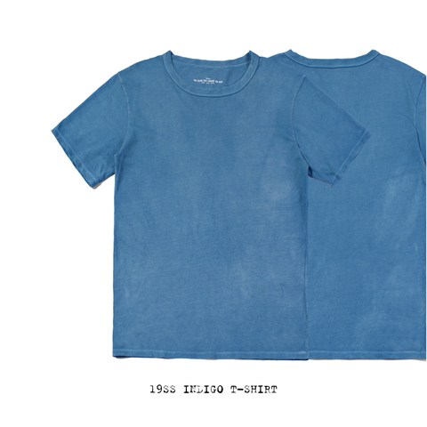 BADBOWL-Camiseta de algodón de alta calidad para hombre, camisa de manga corta con cuello redondo, estilo Retro japonés, de Indigo, planta hecha a mano ► Foto 1/6