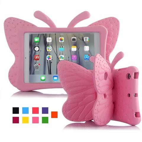 Funda de mariposa 3D de dibujos animados para iPad, cubierta de EVA ligera a prueba de golpes para niños, para ipad Mini 1,2 y 3 de Apple 4 5, 9,7 ► Foto 1/6