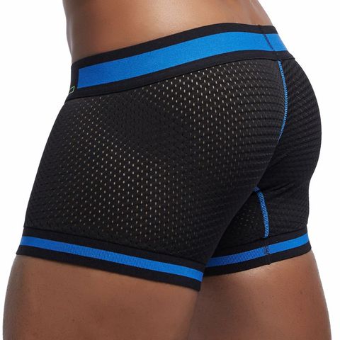 Calzoncillos bóxer elásticos de malla para hombre, ropa interior sexy, nailon ► Foto 1/6