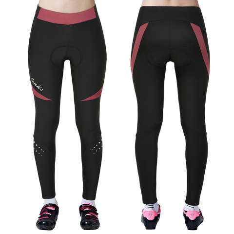 Santic-pantalones de ciclismo para mujer, ropa de ciclismo que mantiene el calor, Pro fit 4D, pantalones reflectantes, deportivos, talla asiática, K20LD176P ► Foto 1/1