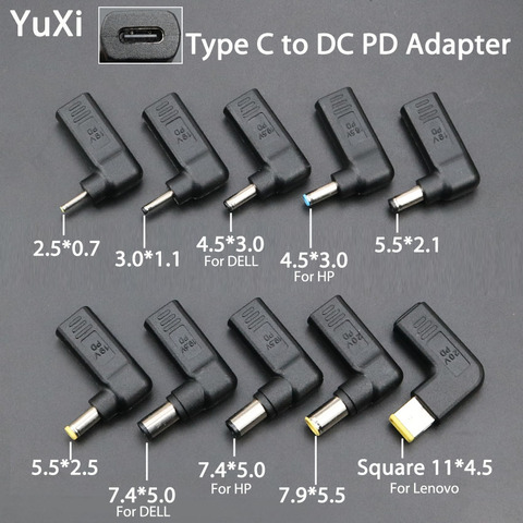 Adaptador de corriente para portátil, Conector de CC, USB tipo C, hembra a CC 7,9, 7,4, 5,5, 4,5, 3,0mm, convertidor de Jack macho para Lenovo y Asus ► Foto 1/6