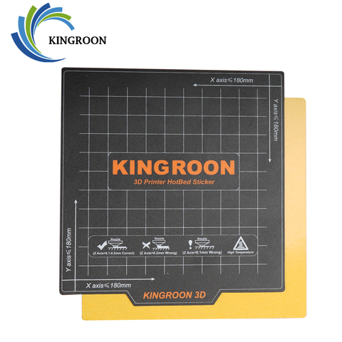 Kingroon-Superficie de eliminación de impresión KP3S, pegatina magnética Flexible de 2 capas para impresora 3D, plataforma de construcción, Heatbed, 180x180mm ► Foto 1/6