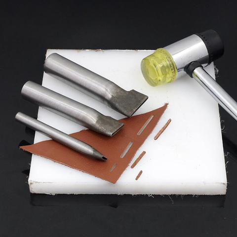 Herramientas DIY de cuero hechas a mano, 1 ud., hueca y plana, cortador de agujeros, cinturón, perforador, herramienta de artesanía de cuero ► Foto 1/6