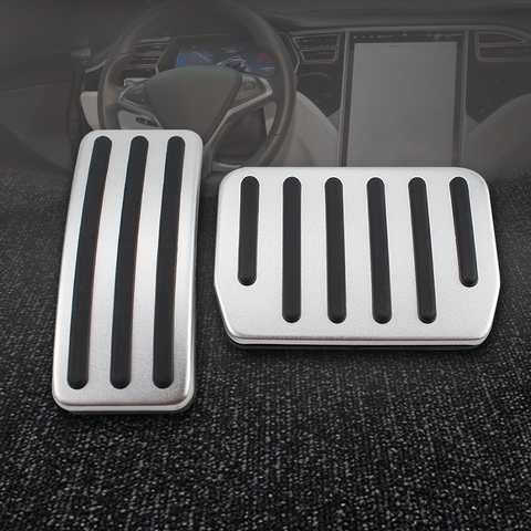Pedal de suelo de coche Tesla Model 3, almohadillas de Pedal modificadas sin perforación, antideslizante, de aleación de aluminio ► Foto 1/6