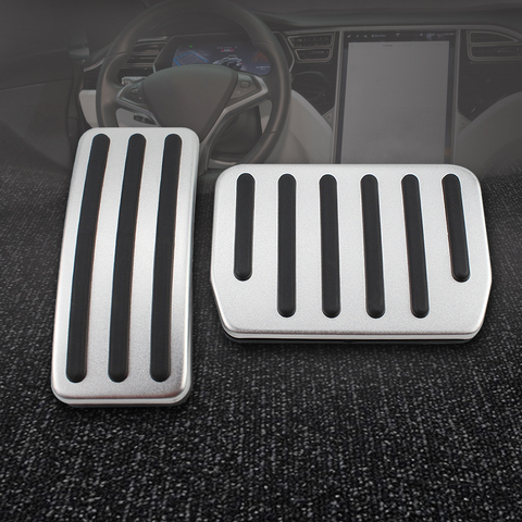Pedal de suelo de coche Tesla Model 3, almohadillas de Pedal modificadas sin perforación, antideslizante, de aleación de aluminio ► Foto 1/6
