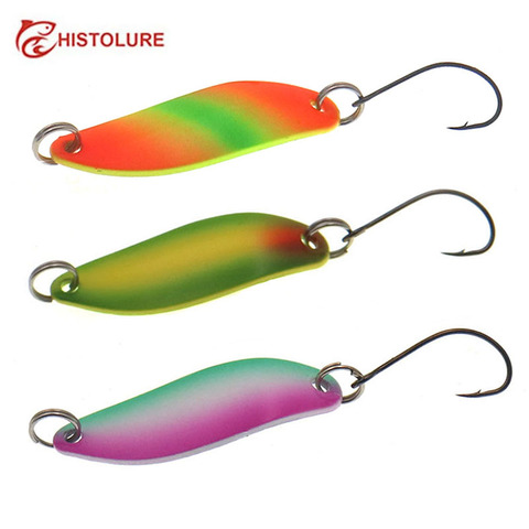 HISTOLURE pesca cucharas 35mm y 3,5g en forma de S lentejuelas trucha cuchara Artificial Spinner Metal cebos ► Foto 1/6