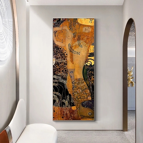 Gustav Klimt-pintura en lienzo famosa clásica, impresiones abstractas y carteles, imágenes artísticas de pared para decoración del hogar y la sala de estar ► Foto 1/6