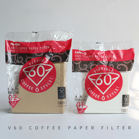 Hario-filtro de papel de café V60 para cafetera Barista, filtros reutilizables genuinos de 1-4 tazas para café V60 ► Foto 1/6