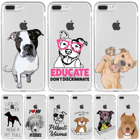 Pit Bull-funda de silicona para teléfono móvil Carcasa protectora de TPU para teléfono móvil o iphone 11 PRO 12 Mini MAX XR XSMAX 6 7 8 Plus 5 ► Foto 1/6