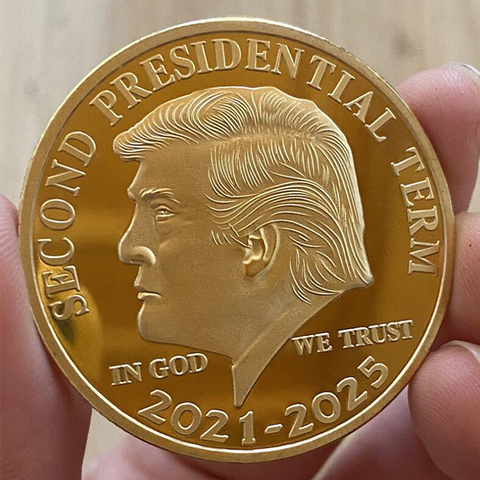 1PC US Donald Trump Moneda conmemorativa de oro 