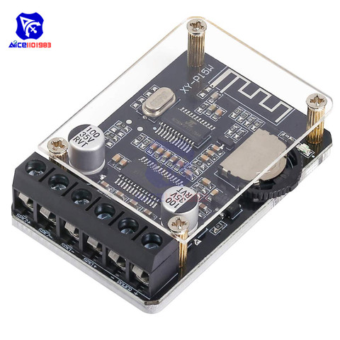 Diymore Placa de amplificador de Audio con Bluetooth 5,0, 10W 15W 20W 2,0 Mini módulo inalámbrico de amplificador estéreo de doble canal con estuche de carcasa ► Foto 1/6