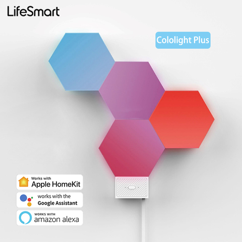 LifeSmart-Paneles de luz LED inteligentes Cololight Plus, luz cuántica DIY de 16 millones de colores RGB, funciona con Apple HomeKit, Google y Alexa ► Foto 1/6