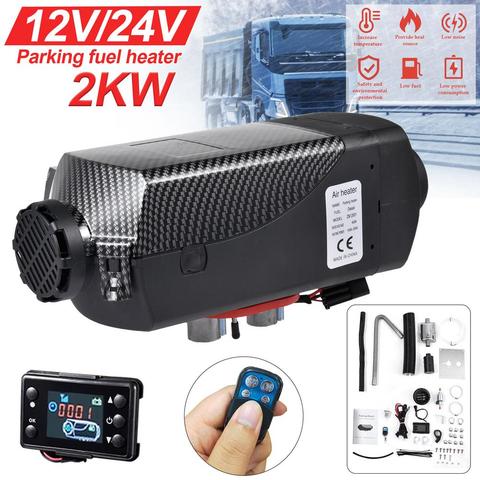 Calentador de aire diésel de 2KW y 12V/24V para coche, dispositivo compacto con pantalla LCD de poco ruido, para camión, barco, furgoneta, autocaravana, para reemplazar Eberspacher D4,Webasto ► Foto 1/6