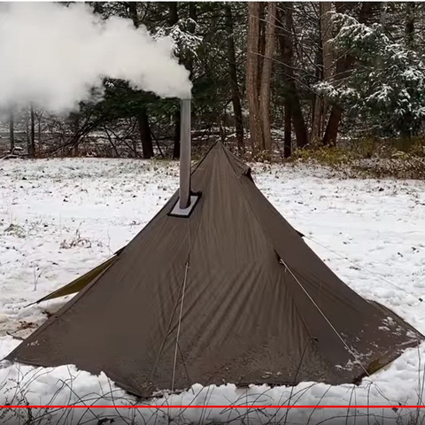 Tienda de pirámide grande mejorada con dos puertas, Teepee ultraligero para acampar al aire libre, 3-4 personas, 20D, de silicona, nailon, para mochilero, tienda de senderismo ► Foto 1/6