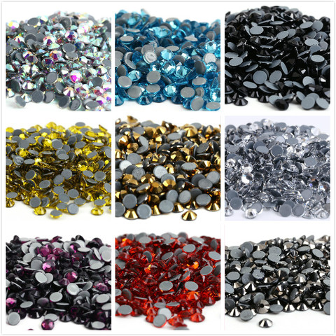 Ss3, ss4,ss8,ss12,ss34 Hot fix Rhinestone Glitter Strass cristal con pegamento térmico piedras hierro sobre diamantes de imitación para ropa ► Foto 1/6