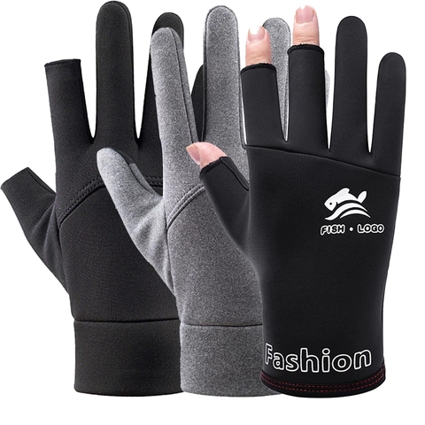 Guantes de pesca en hielo para invierno, resistentes al viento, Material de goma, cómodos, ligeros, diseño sin dedos, ciclismo ► Foto 1/6