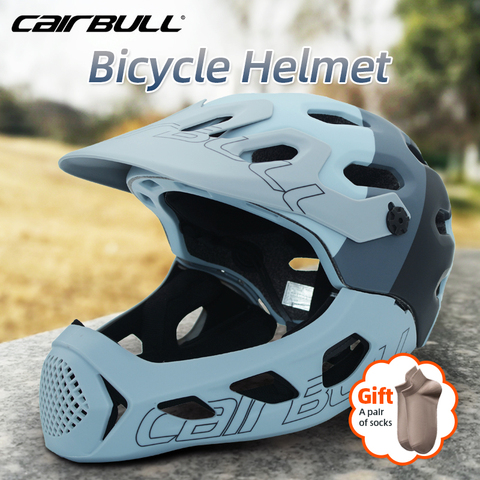 Cairbull-casco de seguridad para bicicleta de montaña para hombre y mujer, protector de cara completa para ciclismo de montaña, todoterreno ► Foto 1/6