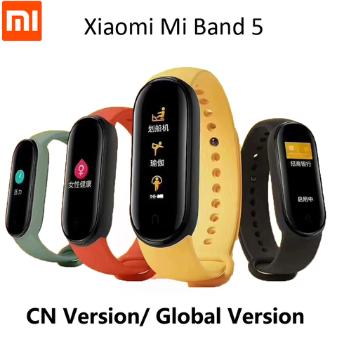 Pulsera inteligente Xiaomi Mi Band 5, rastreador de ejercicios, Monitor de frecuencia cardíaca y oxígeno en sangre, sueño, natación, APP, alarma ► Foto 1/6