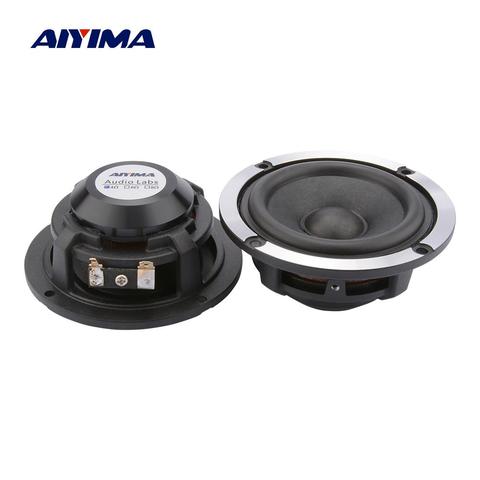 AIYIMA-altavoz de gama media para coche, dispositivo de Audio de 3 pulgadas, controlador de 4, 8 Ohm, 15W, cono de papel de lana, altavoz de aluminio de rango completo, 2 uds. ► Foto 1/6