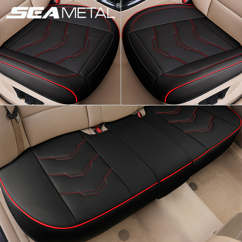 Funda de asiento de cuero PU envolvente para coche, Protector Universal para asientos de coche, alfombrilla para SILLA, productos para el Interior del automóvil, cuatro estaciones ► Foto 1/6