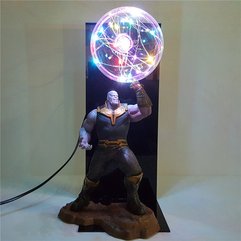 Marvel Lampara Super héroe final Thanos Guantelete del Infinito Led noche luz Flash pantalla de película figura de Thanos lámpara DIY Juguetes ► Foto 1/5