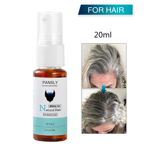 PANSLY-espray de Color Natural para el cabello para hombre y mujer, tratamiento de hierbas para el cabello blanco y gris ► Foto 1/6