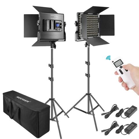 Neewer-Panel de luz LED avanzado para fotografía Kit de luz de vídeo regulable con control remoto inalámbrico de 660G para grabación en estudio, 2 unidades ► Foto 1/6