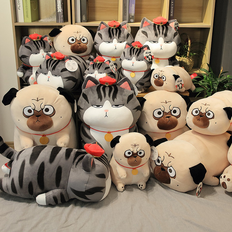 Una variedad de tamaños y formas del gato emperador Shar Pei Animal relleno muñeca de juguete para niños y niñas regalo de cumpleaños y Navidad ► Foto 1/6