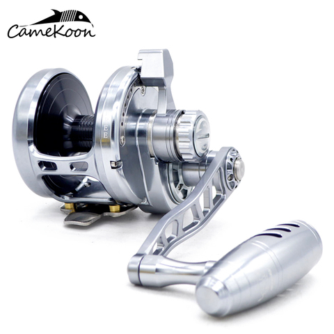 CAMEKOON-carrete de pesca de Jigging lento HU50, 9 + 2 BBs, relación de engranaje 5,3: 1, arrastre máximo de 32kg, carrete de arrastre, mano izquierda/derecha, carrete de agua salada ► Foto 1/6