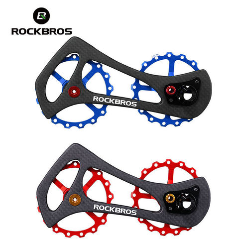 ROCKBROS-Kit de poleas desviadoras traseras para bicicleta, 11 velocidades, fibra de carbono, para Shimano 6800/6870/9000/9070, rodamiento de cerámica ► Foto 1/6