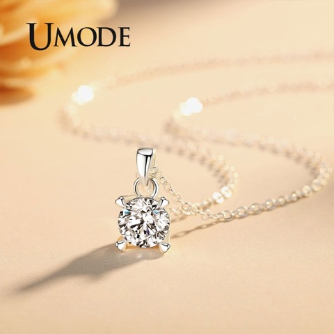 UMODE marcas Zirconia collar colgantes largos mejores amigos regalos para mujeres moda coreana niños joyería sautoir femme UN0309 ► Foto 1/6