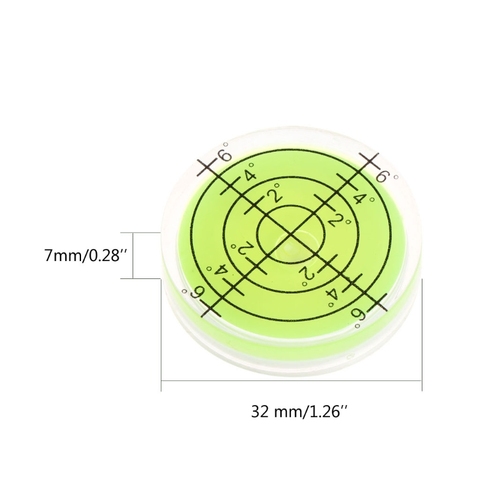 Nivel de superficie marcado, Burbuja, para cámara Circular, 32x7mm ► Foto 1/6