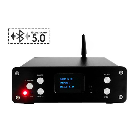 AIYIMA-Amplificador de sonido con Bluetooth 2,1, Subwoofer, OLED, IR 5,0, entrada óptica Coaxial USB, 30Wx2, 50W ► Foto 1/6
