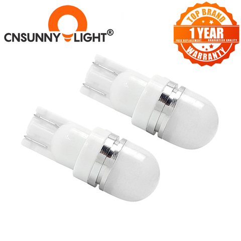 CNSUNNYLIGHT 2 piezas T10 W5W 194, 168 LED coche de aparcamiento del lado de la luz de señal de licencia de placa bombilla Interior lectura cuña cúpula A Lamp12V ► Foto 1/6