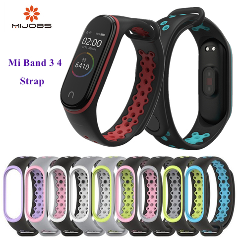 Correa de silicona para Xiaomi Mi Band 3 y 4, correa de silicona para relojes inteligentes, pulsera de silicona, accesorios para reloj inteligente Mi band 3 y mi Band 4 ► Foto 1/6