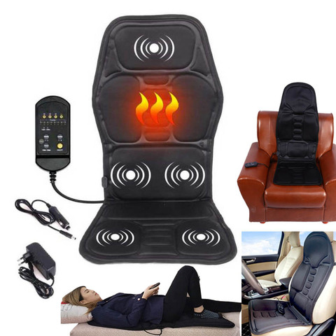 Masaje asiento silla cuello vibrador Silla de calor sillas de masaje eléctrico asiento espalda cuello masajeador cojín de calor almohadilla para pierna cintura cuerpo ► Foto 1/6