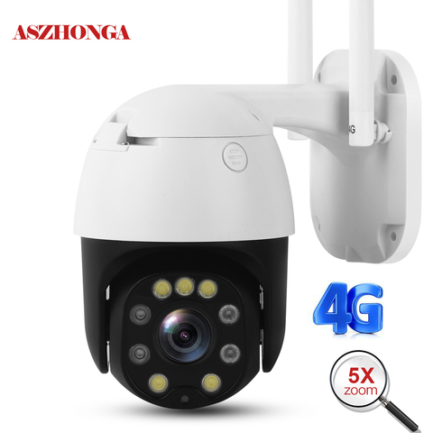 Cámara de seguridad inalámbrica 4G con Wifi, 5MP, 2MP, 1080P, HD, 5X, Zoom óptico, cámara IP, PTZ, para exteriores, seguridad del hogar, videovigilancia ► Foto 1/6