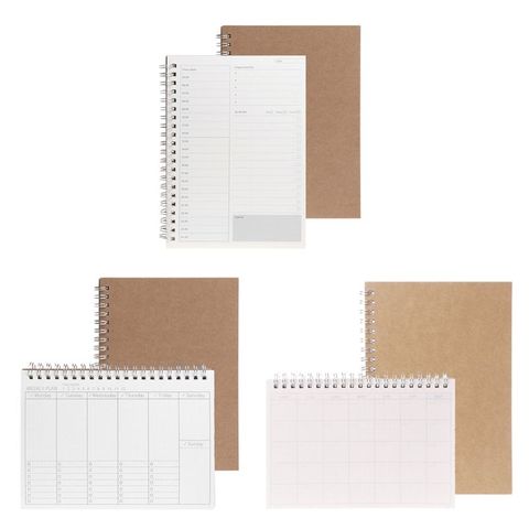 Libro planificador mensual semanal, Agenda Diaria, Agenda en blanco, cuaderno de estudio artesanal ► Foto 1/6