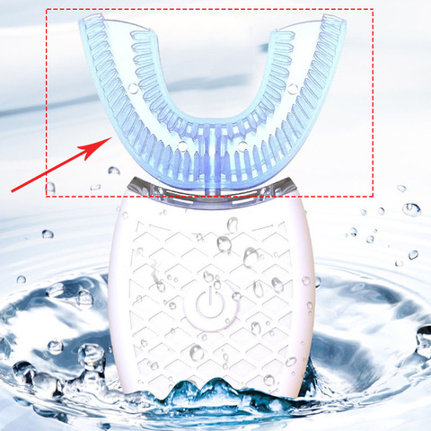 Cepillo de dientes eléctrico sónico inteligente, cabezal de repuesto tipo U, boquillas en forma de U, cabezal de limpieza para blanqueamiento dental, 1 Uds. ► Foto 1/5