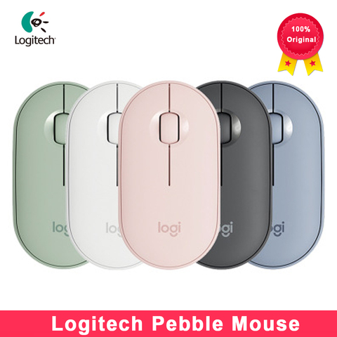 Logitech Pebble M350 ratón inalámbrico Bluetooth Mini Original y delgado 1000DPI de 100g de precisión óptica de unificación de ► Foto 1/6